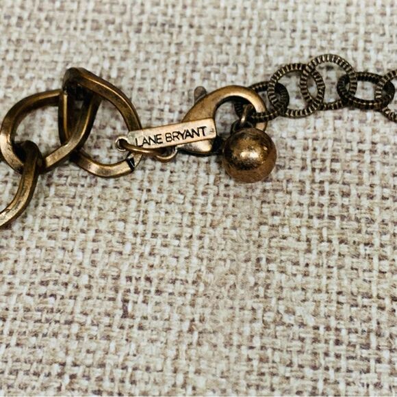 Lane Bryant Copper Circle Mesh Bib Necklace - Picture 2 of 2